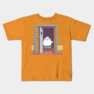 Goat opening the door. Kids T-Shirt